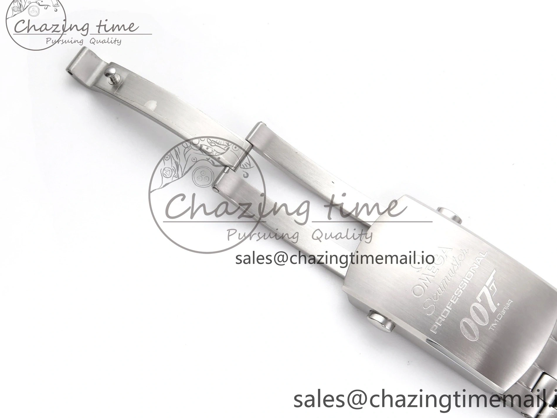 0409 HighQuality Seamaster Diver 300M OMF 1:1 Best Edition Blue Red Ceramic White Dial on SS Bracelet A 7705